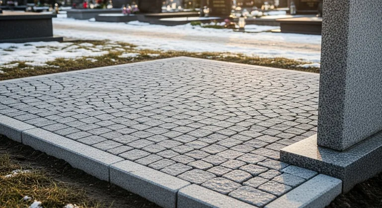 Брусчатка с гранитным цоколем по периметру, образец ПМ013 в Екатеринбурге