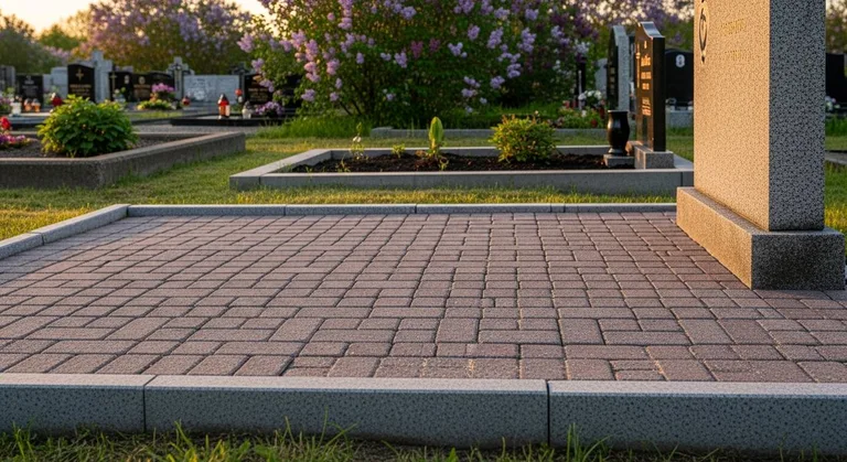 Гранитная плитка светлого тона с цоколем, образец ПМ047 в Екатеринбурге