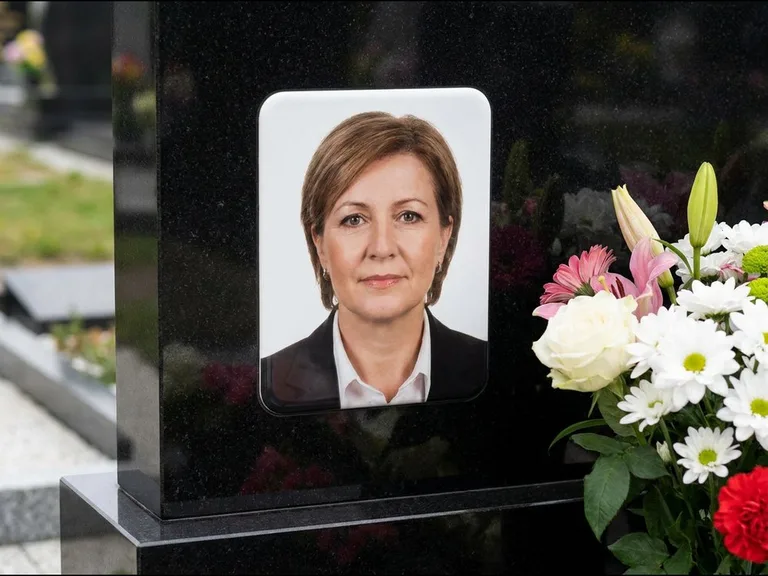 Прямоугольное фото на керамике на памятник в Екатеринбурге