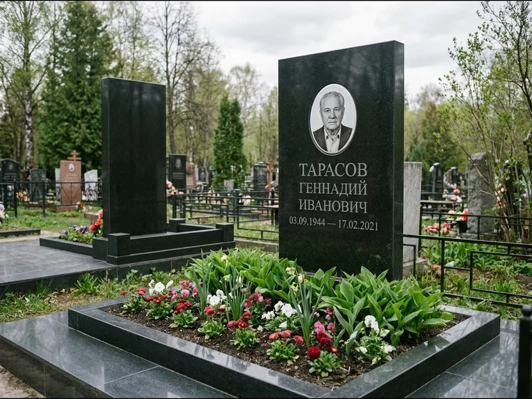Керамический портрет на габбро-диабазе в Екатеринбурге