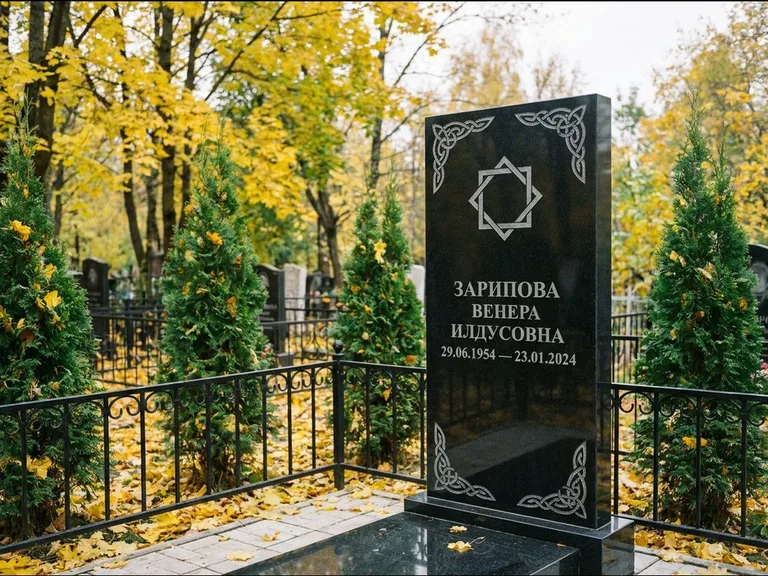 Мусульманский памятник — руб аль-хизб с восточной плетёнкой, работа «Зарипова» в Екатеринбурге