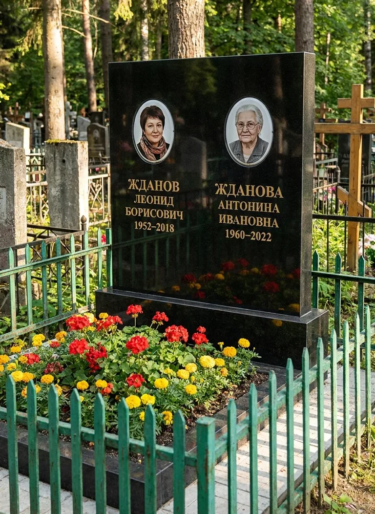 Аллея на Берёзовском кладбище в Воронеже