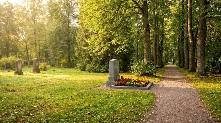 Аллея на Городском кладбище №2 в Нижневартовске