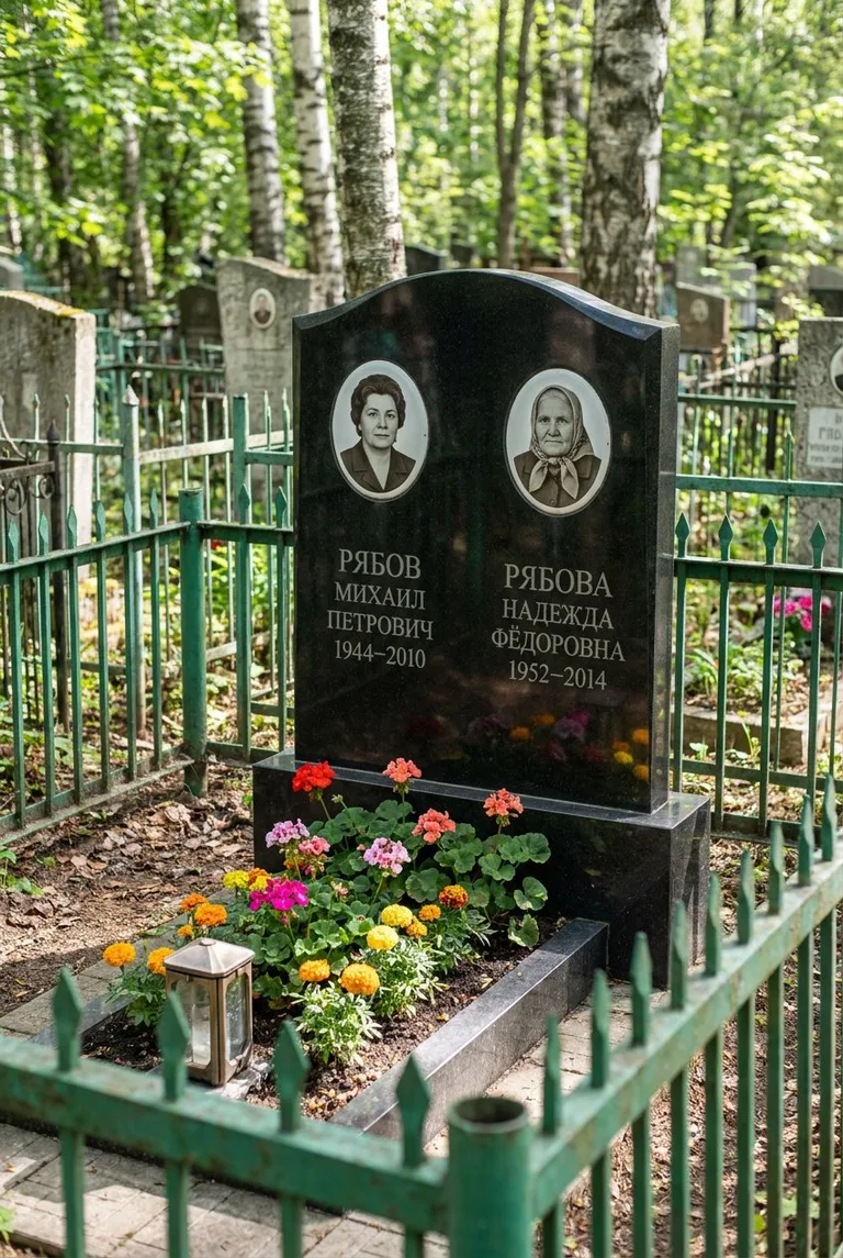 Аллея на городском кладбище в микрорайоне Птицефабрика в Якутске