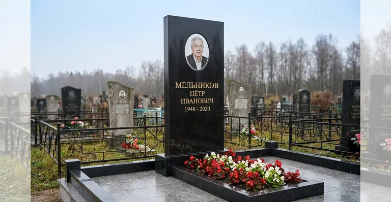 Памятник в духе этого кладбища
