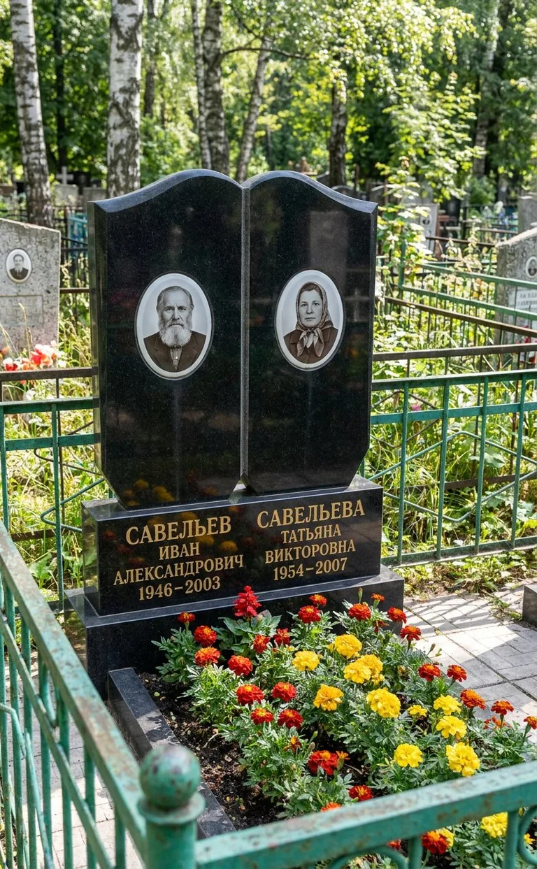 Аллея на Кузнецком кладбище в Новокузнецке