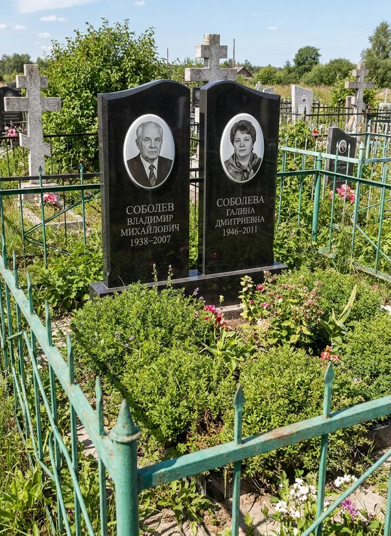 Аллея на кладбище Ласточка в Южно-Сахалинске