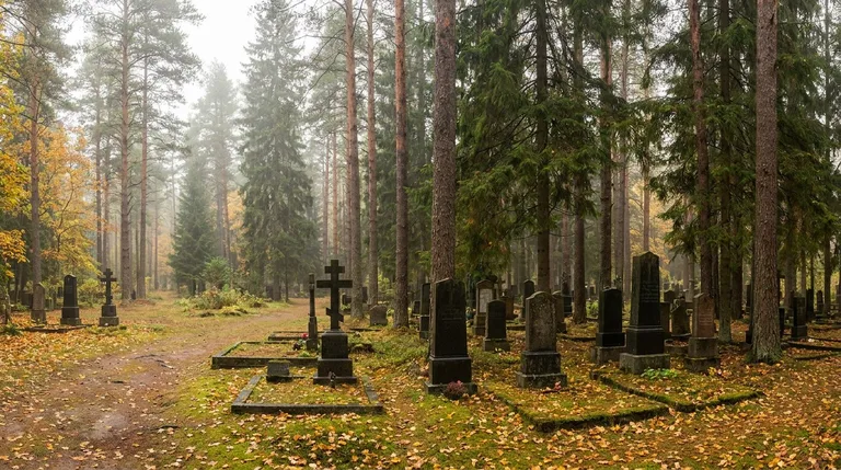 Установка гранитного памятника на семейном участке Лесного кладбища в Воронеже
