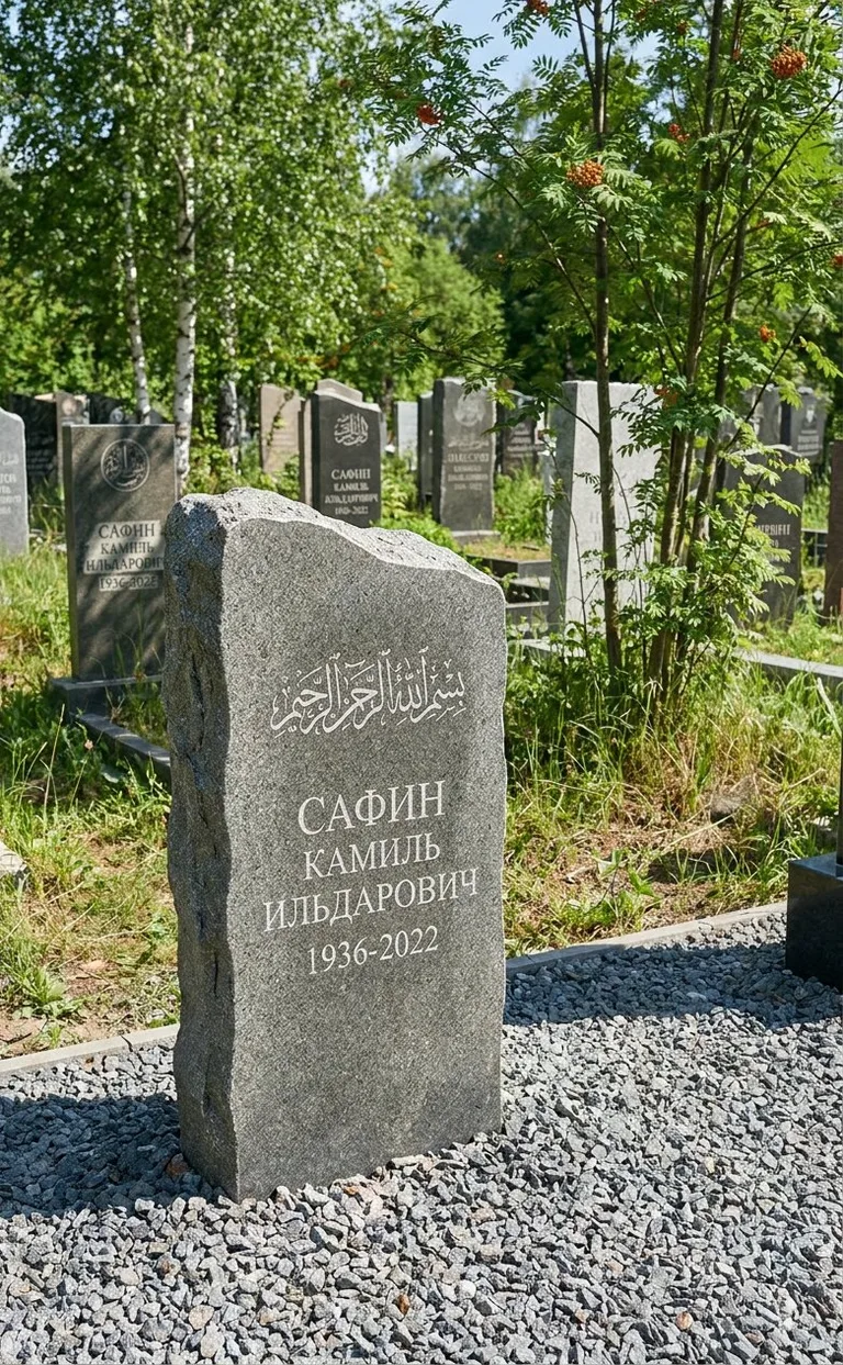 Аллея на мусульманском кладбище в Набережных Челнах
