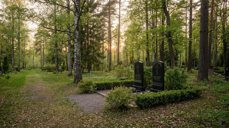 Аллея на Нагорном кладбище в Ижевске