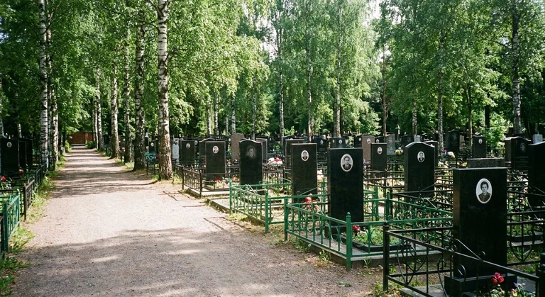 Памятники на Серафимовском кладбище в Санкт-Петербурге