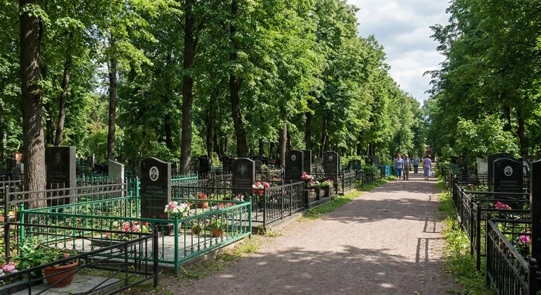 Памятники на Сибирском кладбище в Екатеринбурге