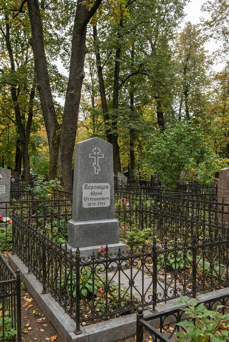Отреставрированное старинное надгробие на Смоленском кладбище