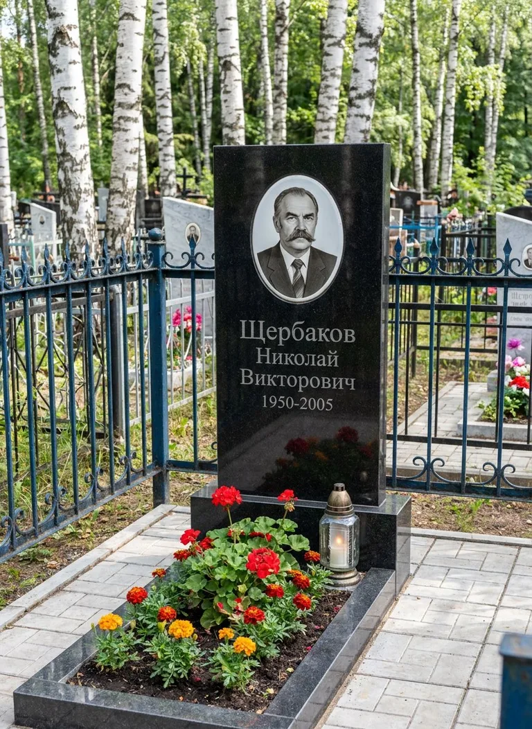 Аллея на Старом городском кладбище в Мурманске