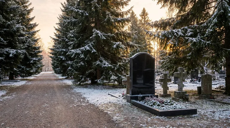 Аллея на Увекском кладбище в Саратове