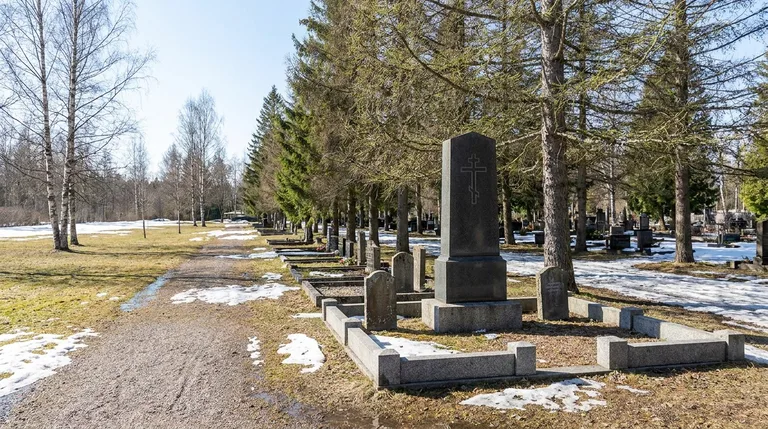 Благоустройство участка с памятником на Воскресенском кладбище в Рязани