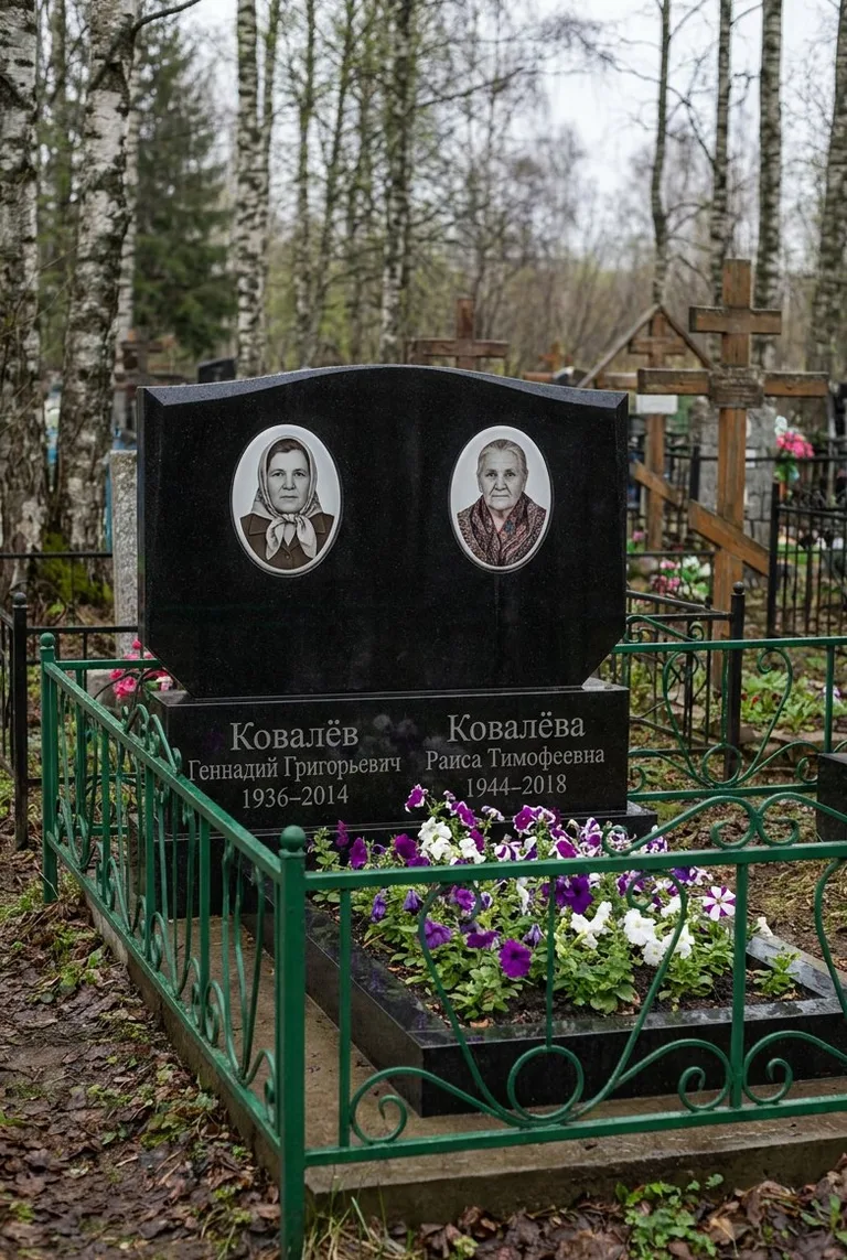 Аллея на Восточном кладбище в Ханты-Мансийске