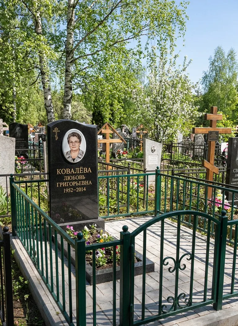Аллея на Южном кладбище в Ханты-Мансийске
