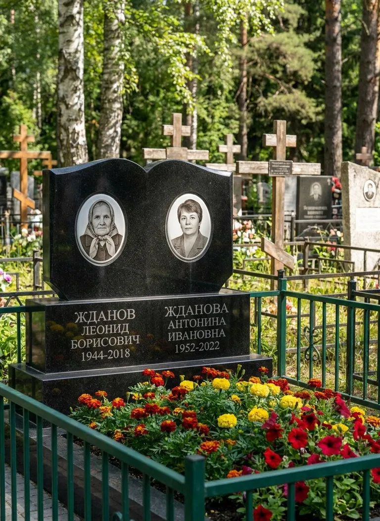 Аллея на Южном кладбище в Магнитогорске