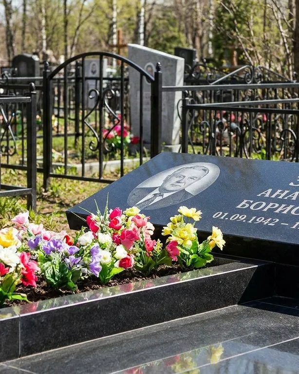 Премиум памятник под ключ с мощением и оградой в Екатеринбурге