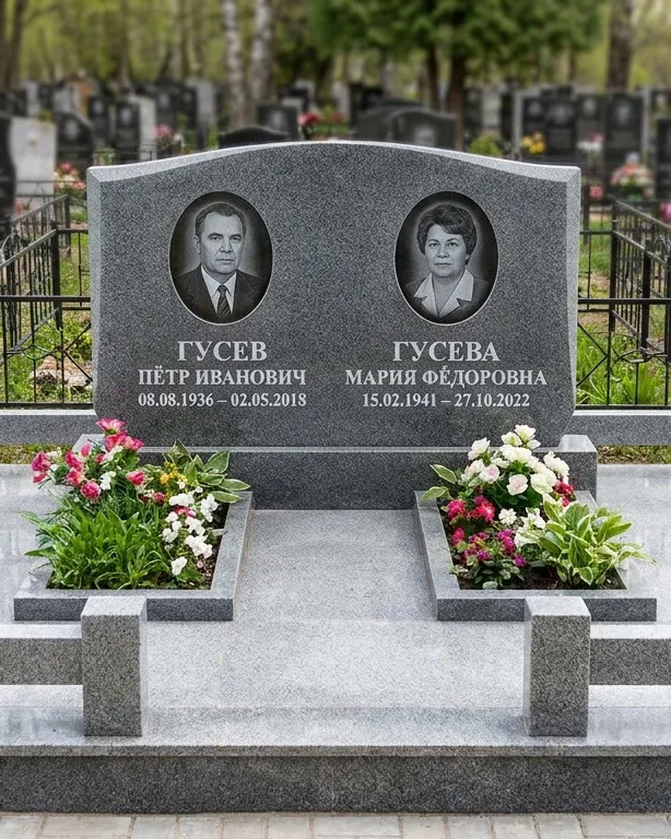 Памятник под ключ из белого мрамора в Екатеринбурге