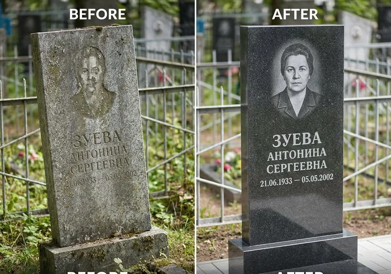 Восстановление сколов кромки гранита: до и после в Екатеринбурге