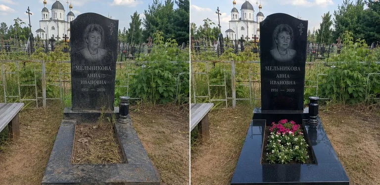 Мойка фигурного памятника до и после в Екатеринбурге