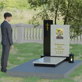 Комбинированный православный памятник - П006