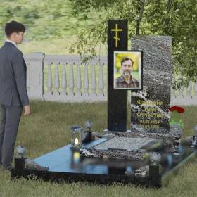 Православный комбинированный памятник - П030
