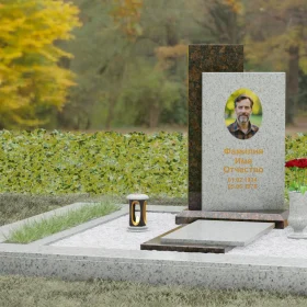 Гранитный вертикальный памятник П114 - П114