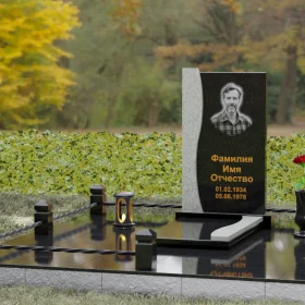 Гранитный вертикальный памятник П125 - П125