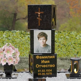 Православный гранитный памятник с крестом П142 - П142