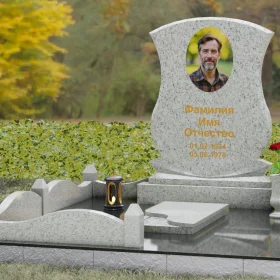 Гранитный вертикальный памятник для одного П146 - П146
