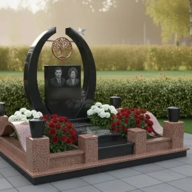 Элитный Гранитный вертикальный памятник на могилу - ПН381