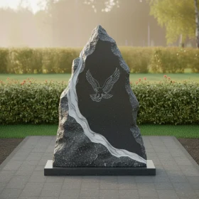 Светский вертикальный гранитный памятник для мемориального комплекса - ПН501
