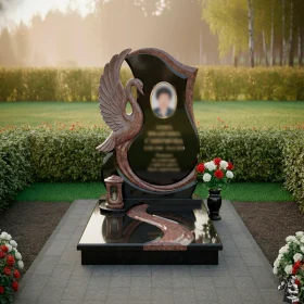 Светский комбинированный памятник на могилу - ПН583