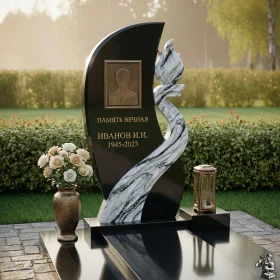 Комбинированный светский памятник на могилу - ПН594