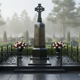 Вертикальный памятник для одного - ПН677