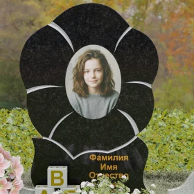 Гранитный вертикальный светский памятник - П233