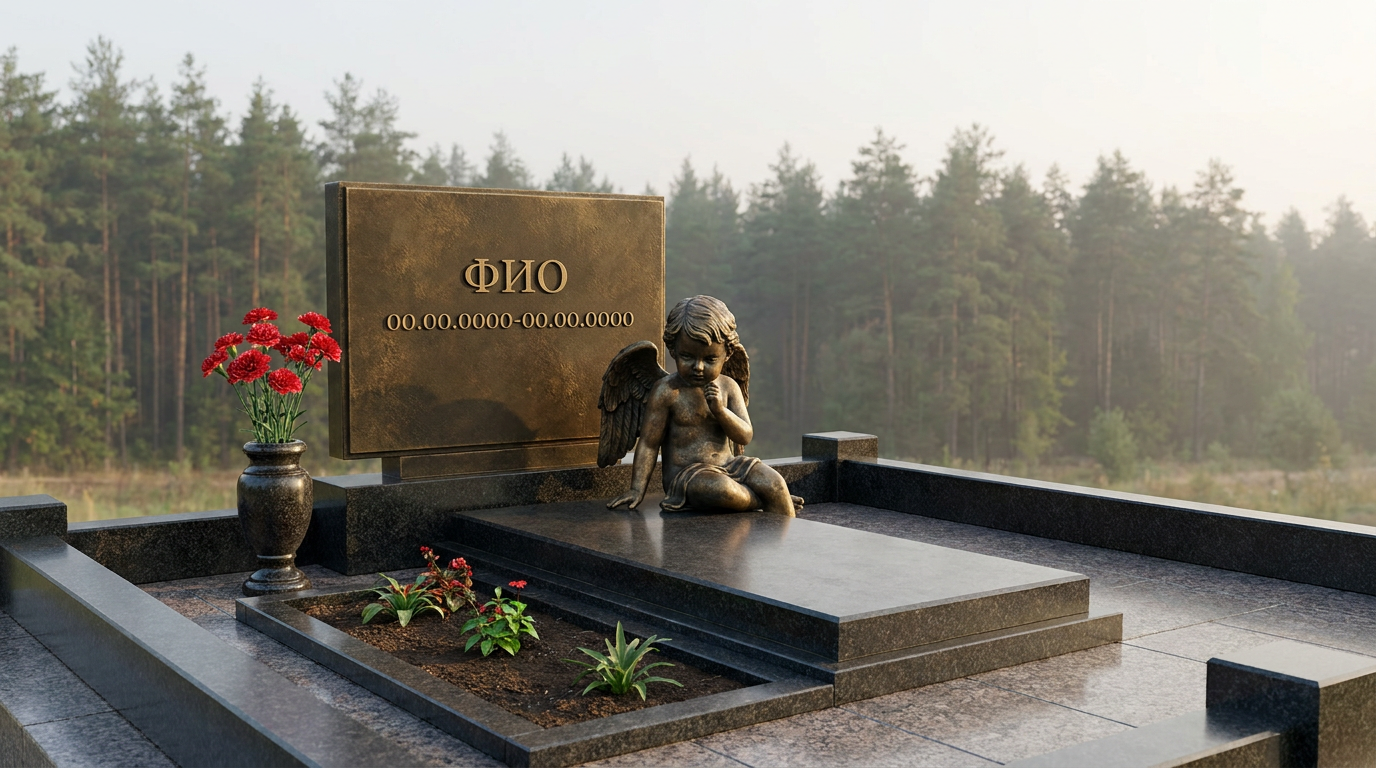 Пример дизайна: Бронзовый памятник с мемориальной скульптурой