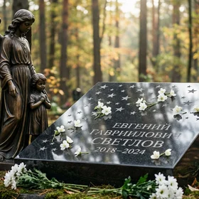 Детский памятник с ангелом-хранителем