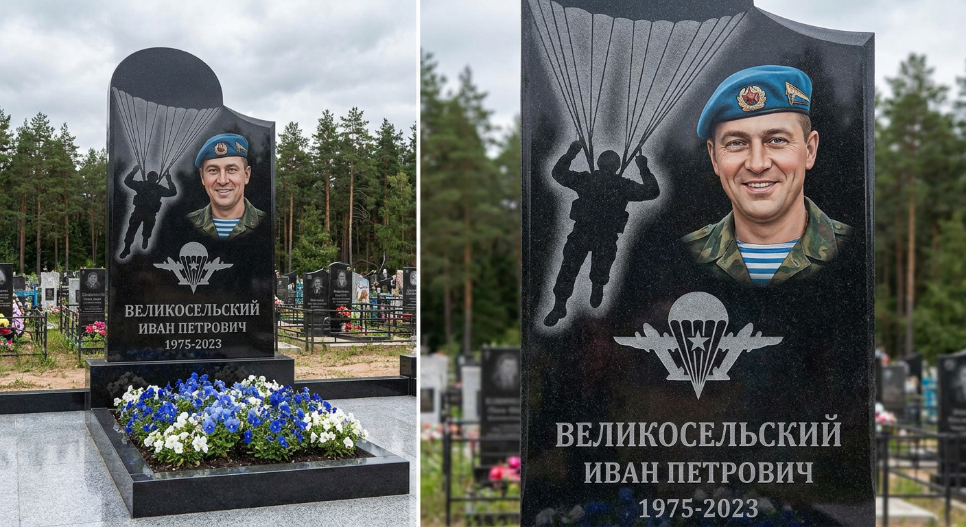 Пример дизайна: Памятник десантнику ВДВ