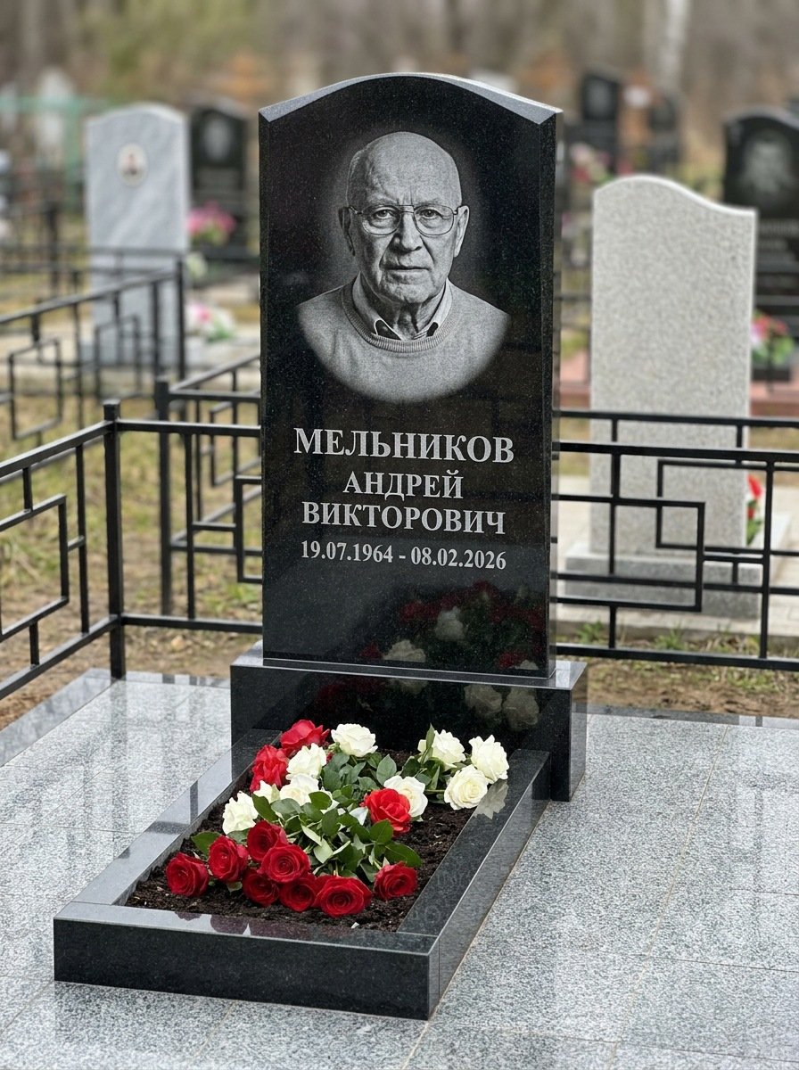 Портрет на памятнике в Екатеринбурге — Мелкое лицо с общего фото — портрет под гравировку