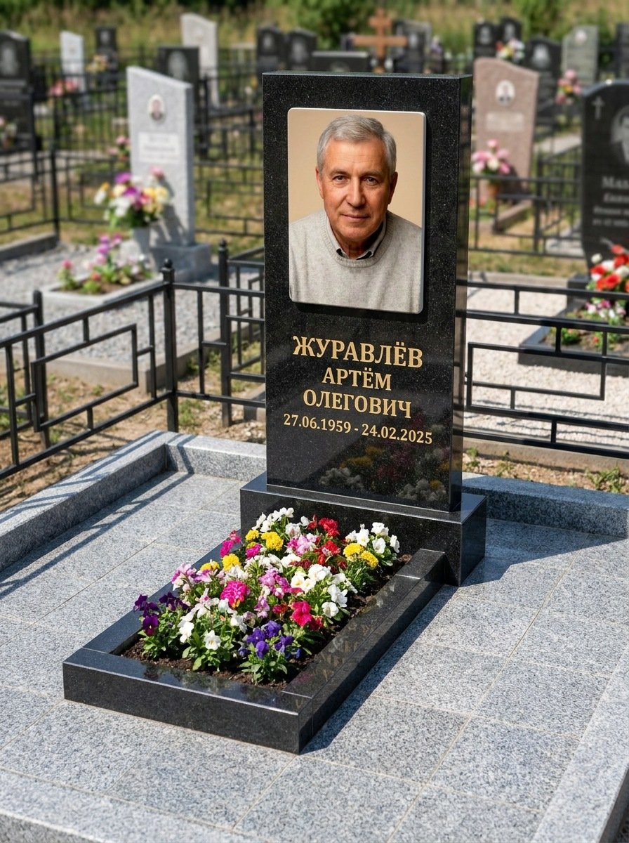 Портрет на памятнике в Екатеринбурге — Выцветшее фото восстановили — керамогранит 180×240 мм