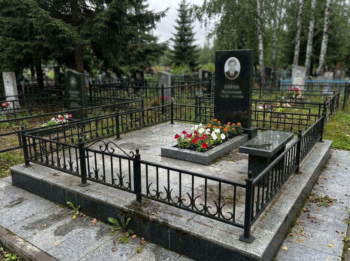Благоустройство могилы в Екатеринбурге — пример 3