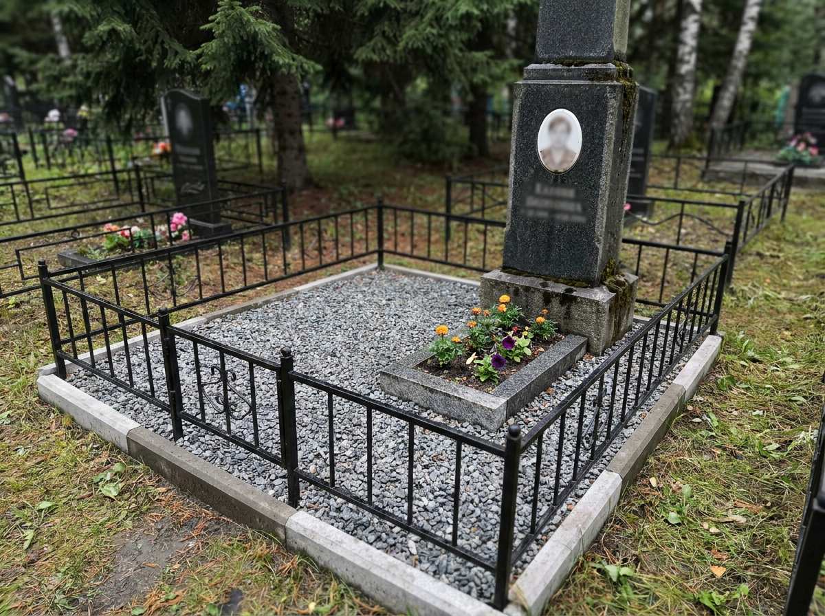 Благоустройство могилы в Екатеринбурге — пример 4