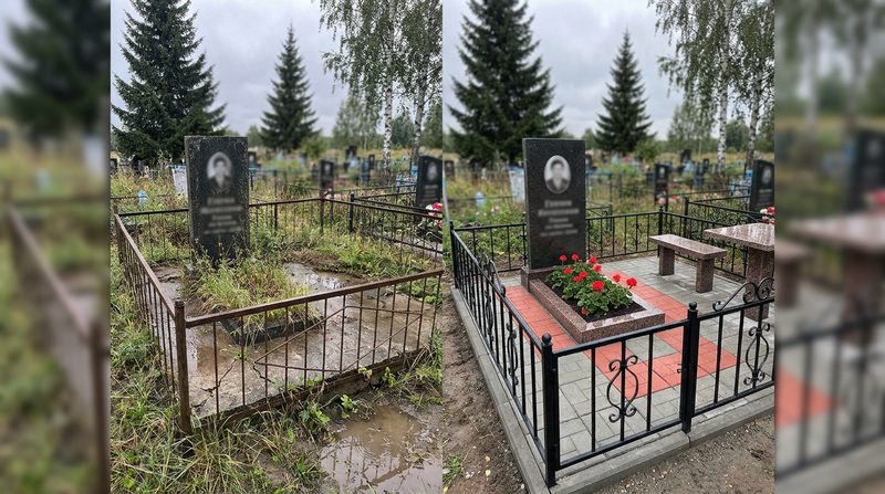 Благоустройство могилы в Екатеринбурге — пример 2