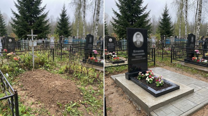 Установка памятника в Екатеринбурге — пример 2